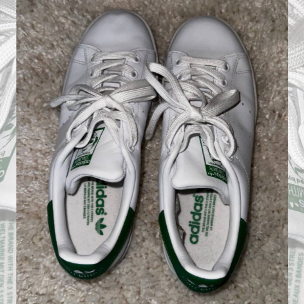 Adidas Originals Womens Size 8 Lace Up Stan Smith Athletic Shoes White Green - Picture 8 of 13